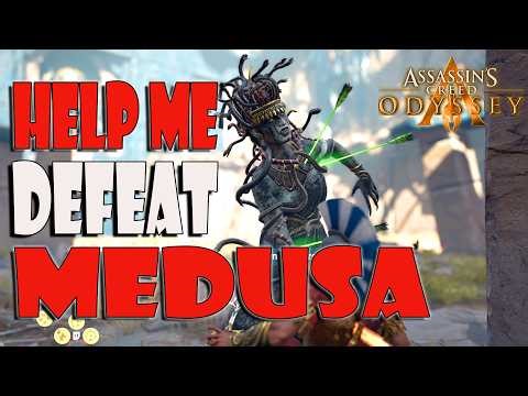 Assassins Creed Odyssey How do you Defeat this SNAKE Wearing STONE Staring MEDUSA