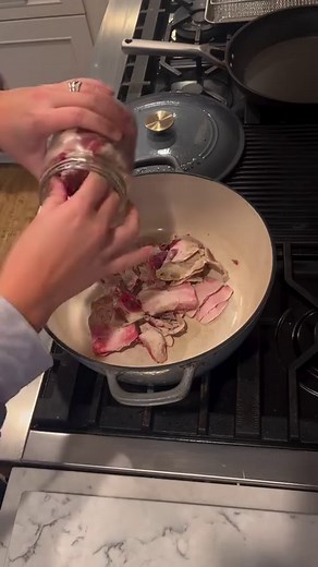 Beef tallow 🐮 Beef tallow is a multipurpose resource that our ancestors relied on heavily. It can be used for cooking and as a deep hydrating lotion. Those are just two of the most popular ways to use tallow. I render the fat from every piece of meat we have and use it to cook with in other dishes. It brings a ton of flavor and has none of the chemicals that come with seed oils aerosol cooking sprays. Save your fat trimmings and cook them LOW AND SLOW on a stove or in a crockpot. The beef will 