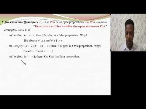 Propositional Logic Lesson 3 Open statements and quantifiers