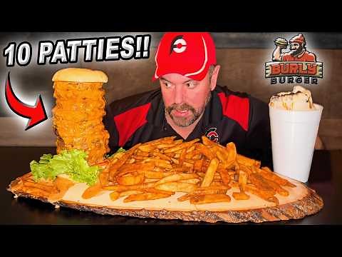 Over 600 People Have Failed Burly Burger's 10-Patty "Brigham" Cheeseburger Challenge in Utah!!