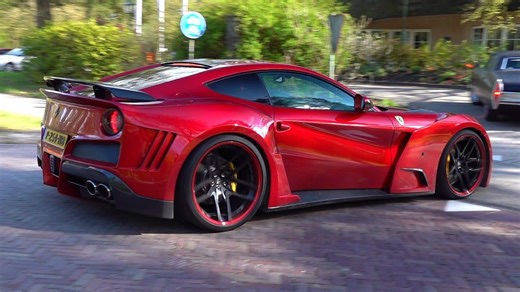 Ferrari F12 N Largo widebody loud acceleration