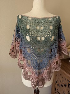 CROCHET PATTERN - Whispering Meadow Crochet Poncho - Etsy UK