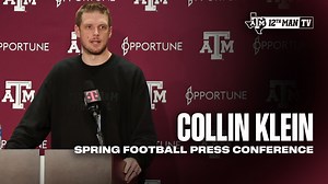 8.9K views · 141 reactions | Offensive Coordinator Collin Klein previews the start of Spring football at a press conference inside the Kyle Field Media Center. #gigem | Texas A&M Football | Facebook