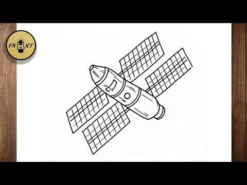 How to draw the international space station easy