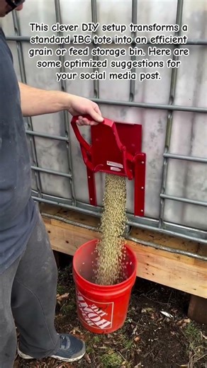 DIY Feed Bin: Efficient Grain Dispensing with an IBC Tote