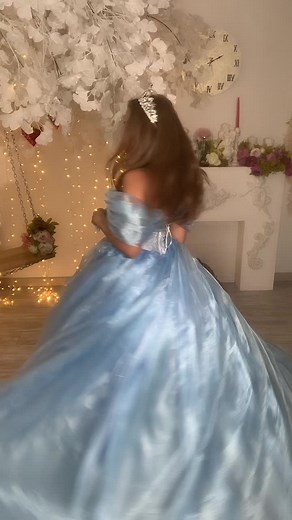 Elegant Ball Gown Twirl in a Stylish Indoor Setting