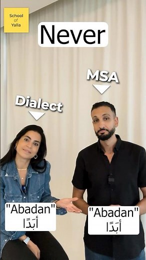 Super easy Arabic! Dialect vs MSA (Modern Standard Arabic) comparison! Read below for more info.