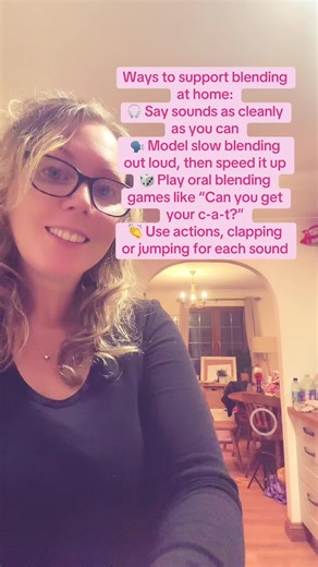 blending feeling tricky for your child? Try this at home ✨ Blending is a skill that grows with time and practice. Little steps add up and they will get there. Try these at home 👇 🎧 Say sounds as cleanly as you can 🗣️ Model slow blending out loud, then speed it up 🎲 Play oral games like “Can you get your c-a-t?” 👏 Add actions, clapping or jumping for each sound 📚 Keep reading fun and pressure free Little and often is always best ☺️ #reading #phonics #teacher #parentingtips #learning