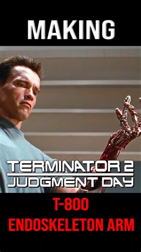 Terminator 2. Behind the scenes. T-800 Endoskeleton arm