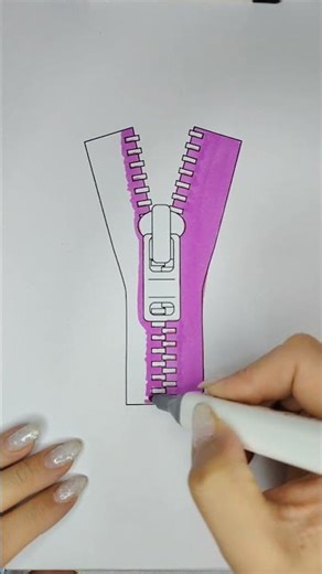 Colored a Zipper | Simple and Satisfying Coloring Art