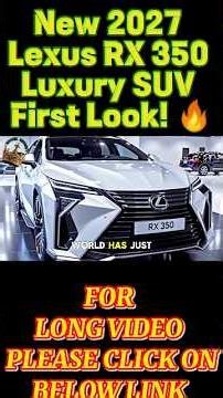 New 2027 Lexus RX 350 Luxury SUV First Look! 🔥 #crownsociety #lexusrx350 #futurecars
