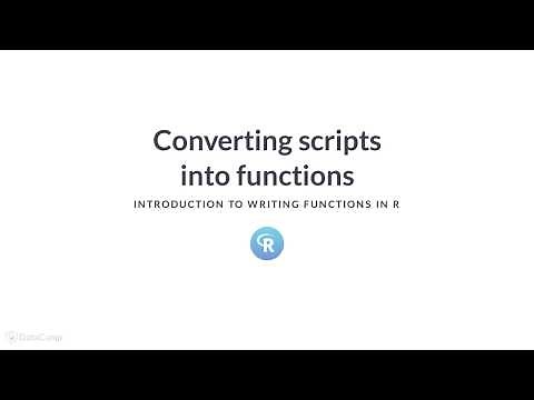 R Tutorial : Converting scripts into functions