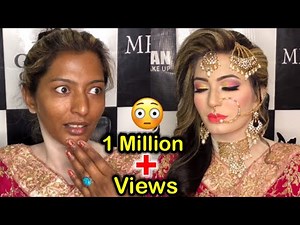 Unbelievable makeup transformation on dark skin || kashees inspired Bridal makeup