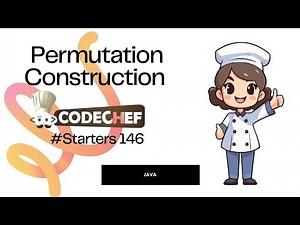 CodeChef Starters 146 Permutation Construction Solution || #CREATEPERM #codechef #Starters146 #java