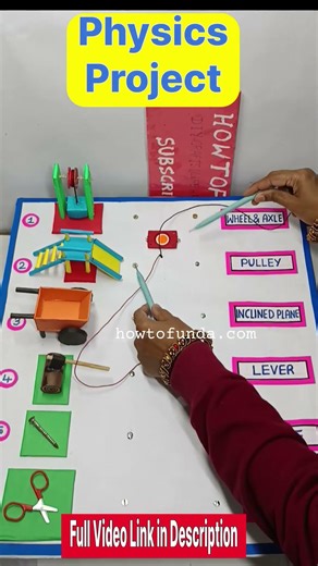 physics working model on simple machines - led lights - diy - shorts - howtofunda