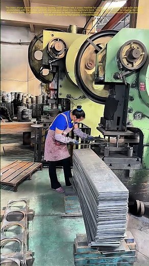 "Metal Mastery: How a Worker Transforms Sheets into Precision Parts Using a Press"