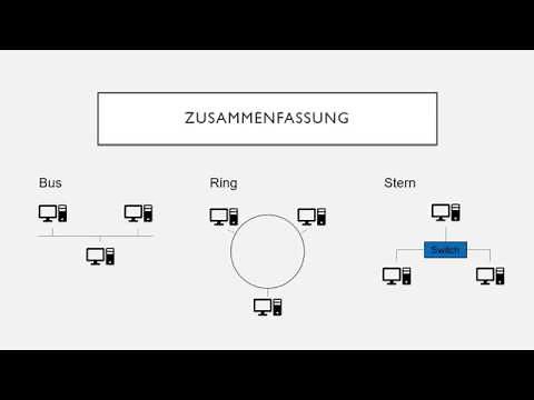 Netztopologien (Bus-, Ring- und Stern-Topologie)
