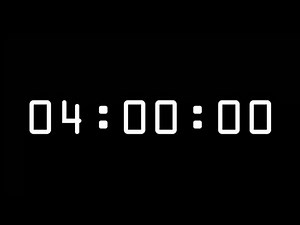 4 Hour Timer with Alarm (Countdown)
