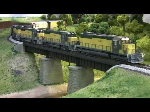 C&NW Freight Train Detours over the Rock Island Lines in HO Scale
