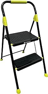 Louisville Ladder Qwik Step 2 Step Ladder, Step Stool with Anti-Slip Step, 375lb Load Capacity, L-4461-02