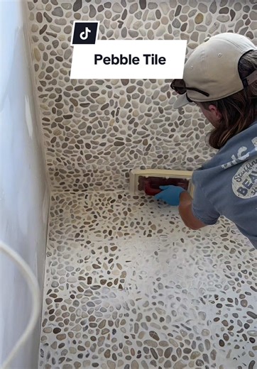 Transforming a Freestanding Tub with Pebble Tile