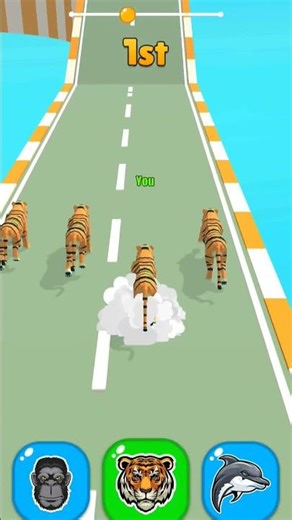 Animals tiger king manki rasar game🦍🐯🐬😘😍#tiger #viral #games #training #top game#animal rasar