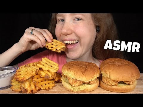ASMR CRISPY CHICKEN SANDWICH MUKBANG (No Talking) EATING SOUNDS