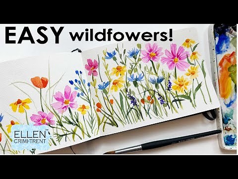 How to paint Wildflowers in Watercolor