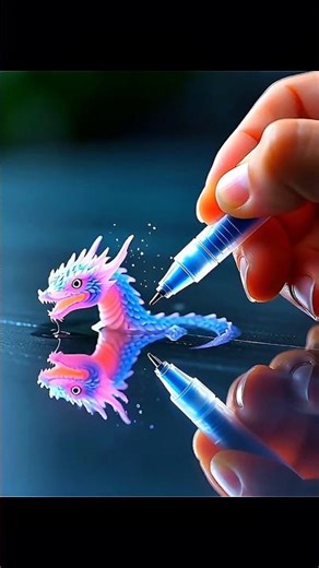 ⚡ From Ink to Living Serpent – Unreal Magic 🐍✨ #ai #shorts #coralserpent