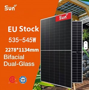 [Hot Item] Sunplus Bifacial Solar Energy Panel for Solar Plant with TUV EU Stock