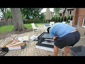 Aldi Find Belavi Large fire pit with wood storage unboxing and assembly