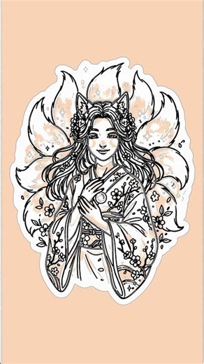 Easy Kitsune Girl Drawing! Step-by-Step for Beginners