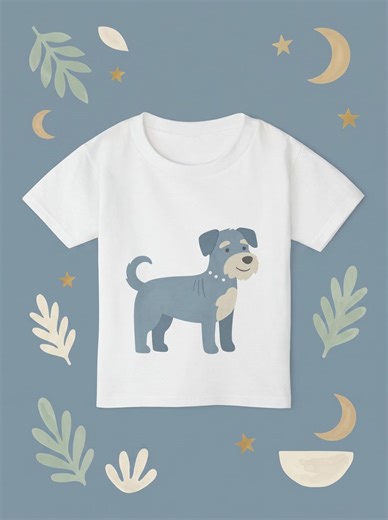 Toddler Puppy Dog Tee: Minimalist Cotton Animal Shirt for Kids - Etsy