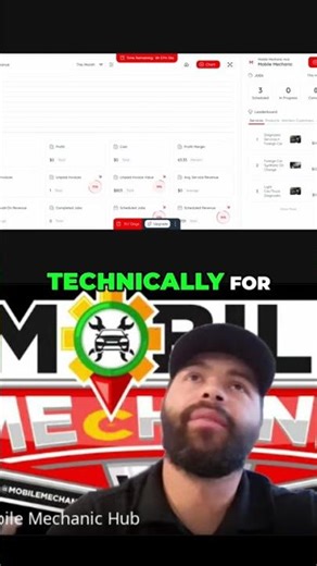 Mobile mechanic life: 95% of your work is done right from the app! Only pull up the big dashboard at