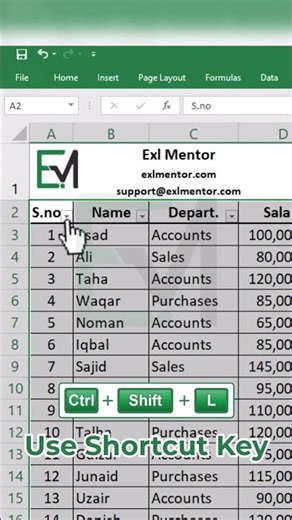 Stop scrolling in Excel use Filter instead - Excel Tip