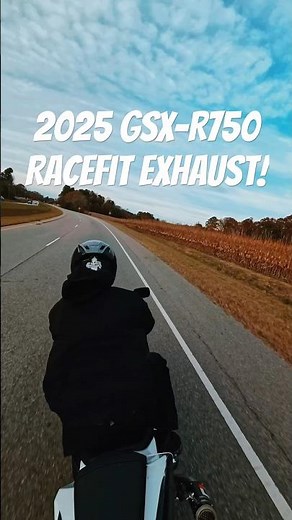 Racefit Black edition exhaust | 2025 GSX-R750 🔥 #motorcycle #bikers #loud #exhaustsound