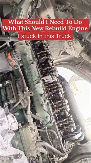 Truck Engine Rebuild But Stuck No Start #truck #truckengine #truckmania #trucking #trucks #mechanic