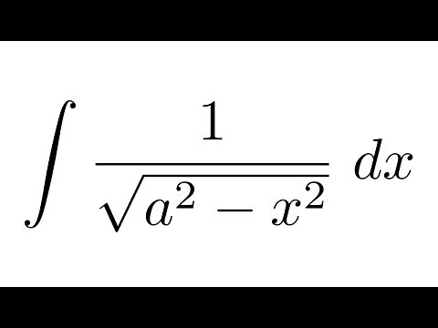 Integral of 1/sqrt(a^2-x^2) (substitution)
