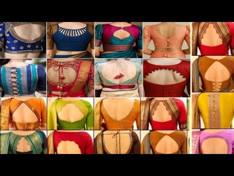 😍👌Beautiful Blouse Back Neck Design Ideas Unique Blouse Back Neck Designs for Silk Sarees ♥️|