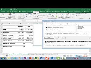 Tuto 91 comment ajouter des contraintes au solveur d'Excel pour résoudre un problème précis