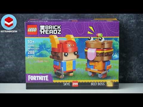 LEGO Fortnite 40910 Beef Boss & Skye Brickheadz - LEGO Speed Build Review