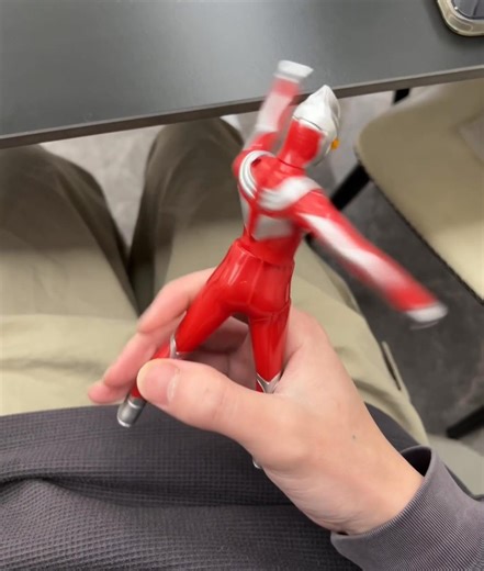 This Ultraman is on a mission 😂 Caught my Ultraman figure mid-attack, he’s zooming so fast he’s blurry. No monster is safe when this guy is out. Best toy on my desk right now, absolute chaos. #TikTokMadeMeBuyIt #FunnyToys #ChildhoodMemories #CoolToy #ViralToys
