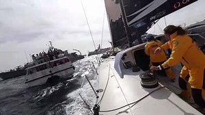 WOW! 😱 If you thought Turn the Tide on Plastic's near-collision looked close from the air, check out this onboard footage! | The Ocean Race