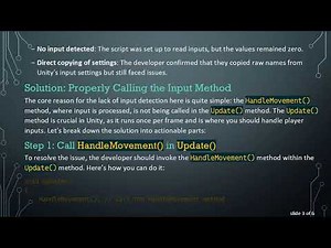 Resolving Input Issues in Unity: Why Your Input.GetAxis Isn't Working