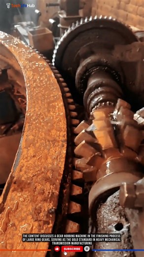Innovation Gear Hobbing: Large Ring Gear Finishing, Automatic Lubrication, Industrial Tech #tech