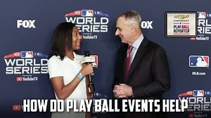 13 reactions | MLB Commissioner Rob Manfred talks about the benefits of starting baseball at a young age. ⚾ | Play Ball MLB | Facebook
