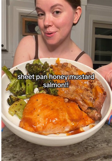 Sheet Pan Honey Mustard Salmon Recipe