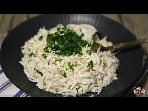 Ukrainian Black Radish Salad (2 variations) - Keto Diet Recipe