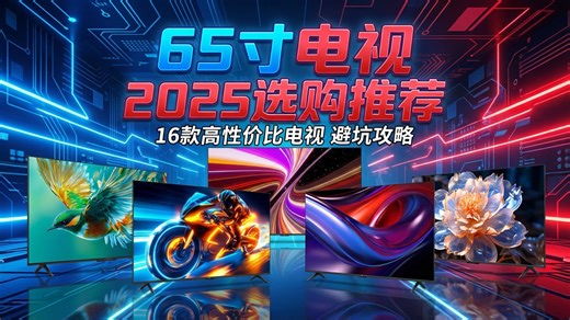 2025年65寸电视选购攻略来啦！16款热门电视深度测评，告诉你不同品牌哪个好，助你理性选择，省钱又省心！