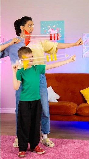 SHOOT THE ROCKET — Zoom-Zoom 🚀✨ Fun Target Game DIY! #shorts #funny